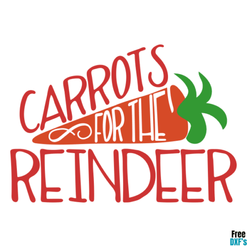 Free Carrots for the Reindeer Design DXF