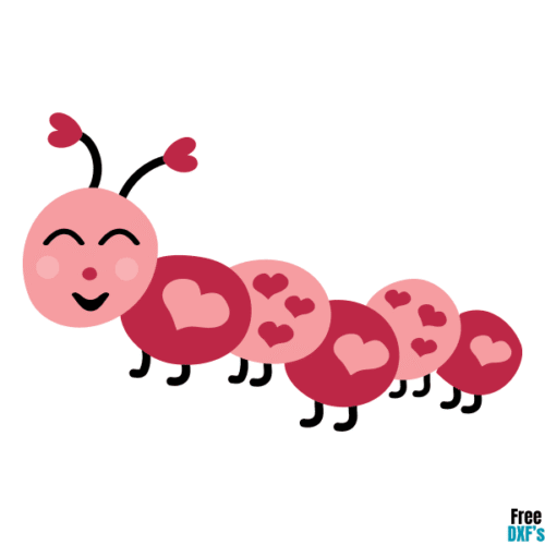 Free Caterpillar Love Bug DXF