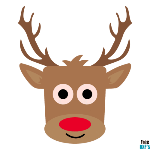 Free Reindeer Square Head Design DXF