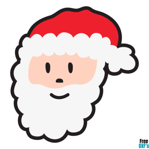 Free Santa Claus Head Design DXF