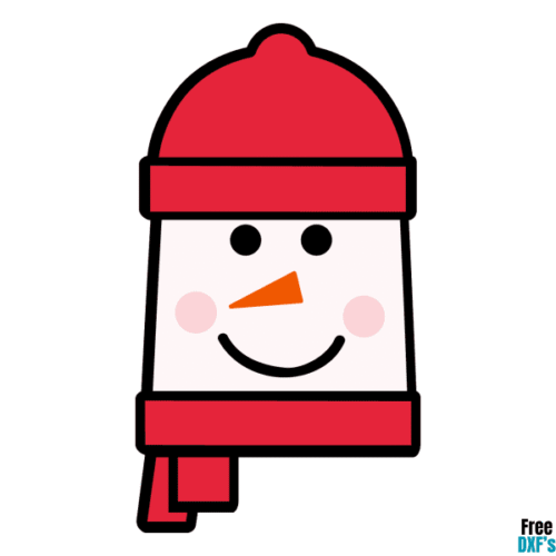 Free Snowman Square Head Design Set DXF
