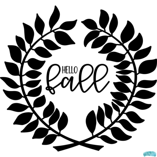 Free Hello Fall Wreath Sublimation PNG