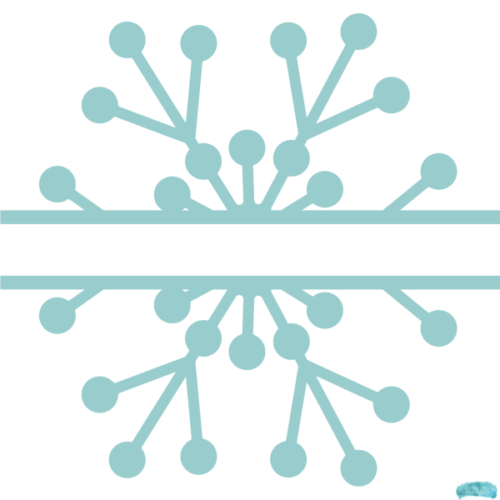 Free Split Snowflake for Monogram or Name Sublimation PNG
