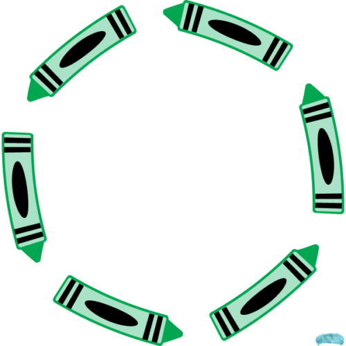 Free Crayon Circle Monogram Designs Sublimation PNG