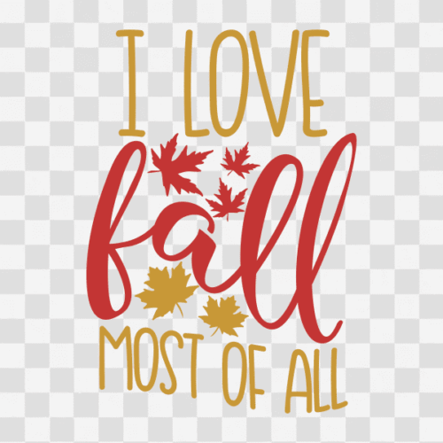 Free I Love Fall most of all Design 2 Clipart