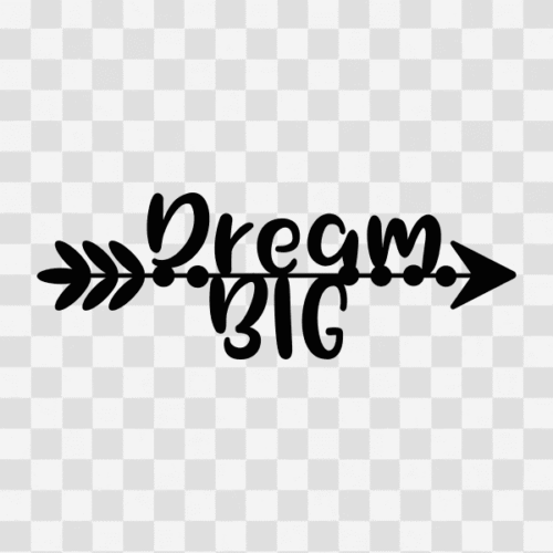 Free Dream Big Arrow Design Clipart
