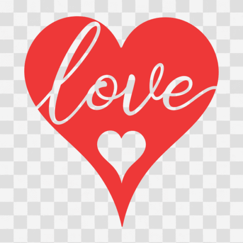 Free Love in Heart Design Clipart