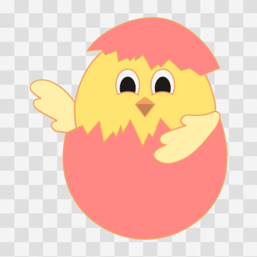 Free Easter Chick in Egg Design 2 Clipart