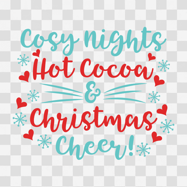Free Hot Cocoa, Cosy Nights and Christmas Cheer Clipart