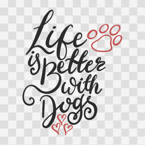 Free Life is better with Dogs Clipart