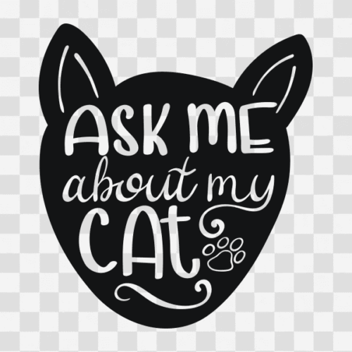 Free Ask me about my Cat Clipart