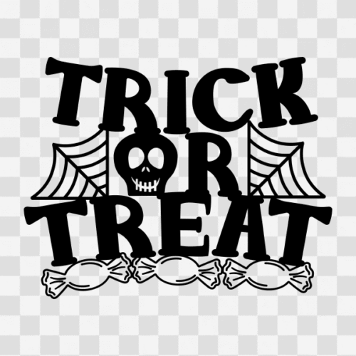 Free Trick or Treat Design 4 Clipart