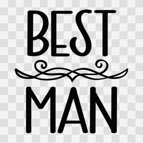 Free Best Man Design 2 Clipart