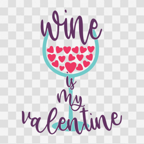 Free Wine is my Valentine Clipart
