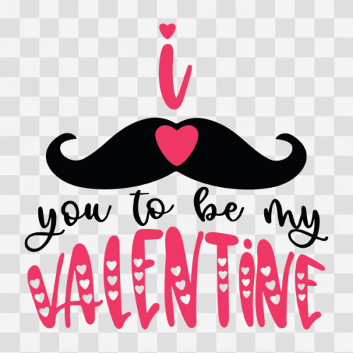 Free I mustache you to be my Valentine Clipart