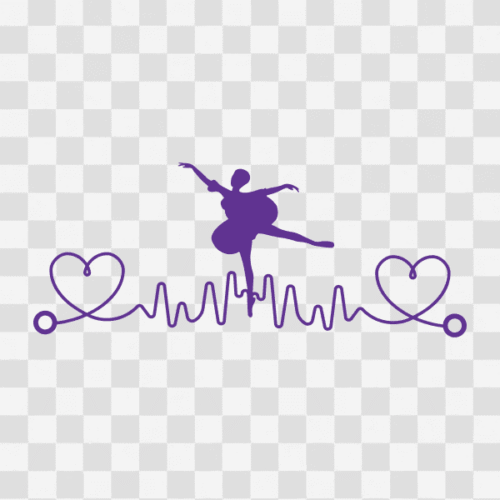Free Ballerina E K G Heartbeat Design 2 Clipart