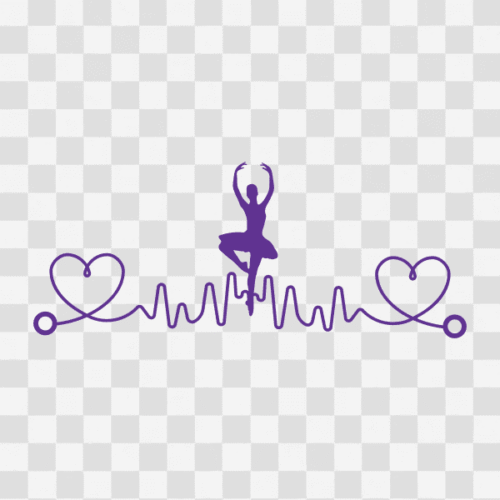 Free Ballerina E K G Heartbeat Design 3 Clipart