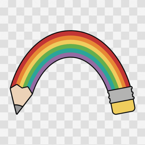 Free Rainbow Pencil Design Clipart