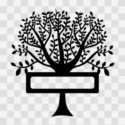 Free Tree Design with Space for Family Name Clipart