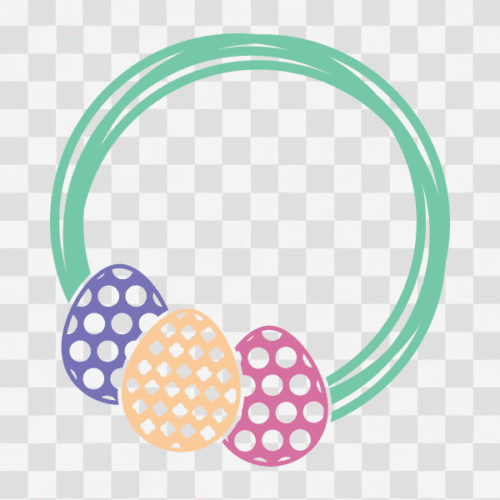 Free Easter Egg Monogram Frame Design 1 Clipart