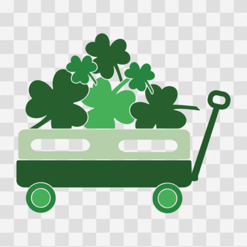 Free St Patrick's Day Little Wagon Design 2 Clipart