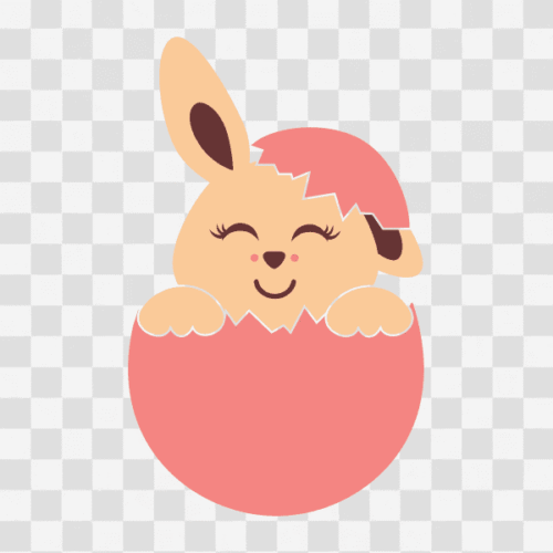 Free Easter Bunny in Egg Design 1 Clipart