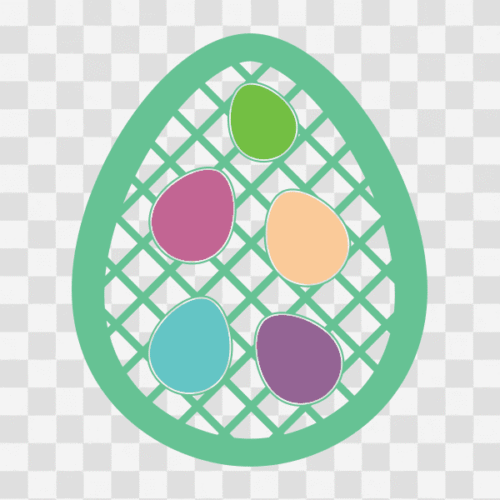 Free Easter Egg Lattice Design with Eggs Clipart