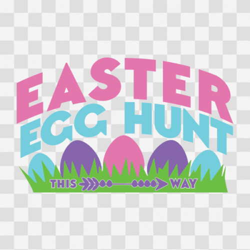 Free Easter Egg Hunt This way Design Clipart