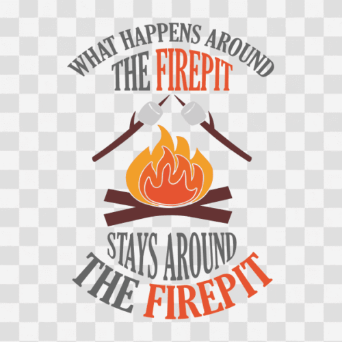 Free What Happens Around the Firepit Stays Around the Firepit Clipart