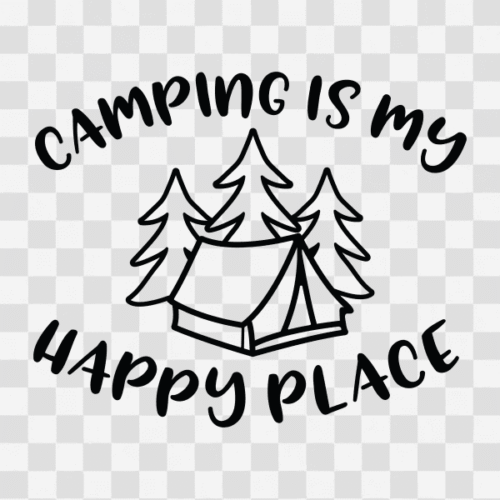 Free Camping is my Happy Place Clipart