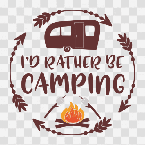 Free I'd Rather be Camping Clipart