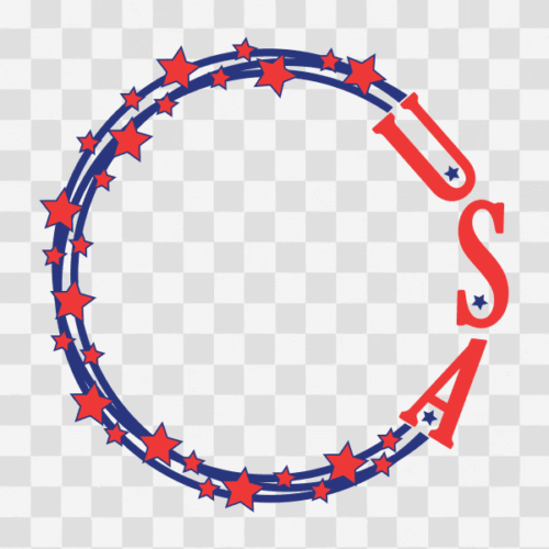 Free U S A Circle Monogram Frame Design 2 Clipart