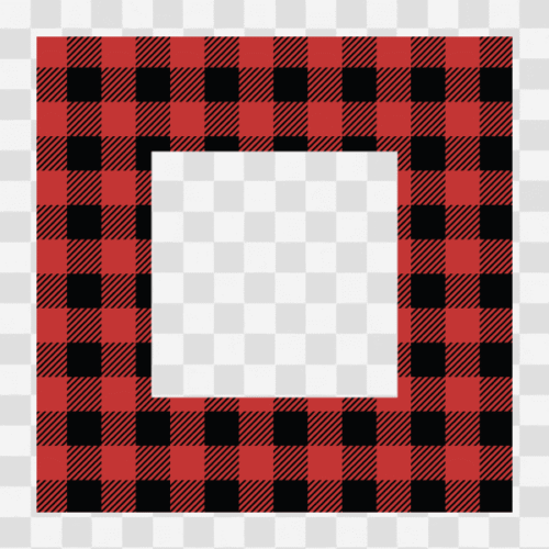 Free Buffalo Plaid Square Monogram Frame Clipart