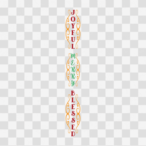Free Joyful Merry Blessed Porch Sign Clipart