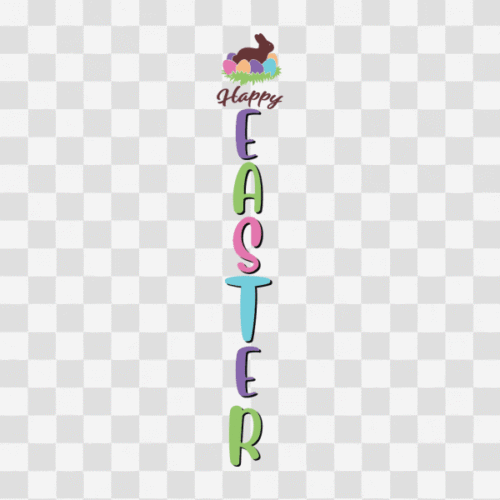 Free Happy Easter Porch Sign Clipart