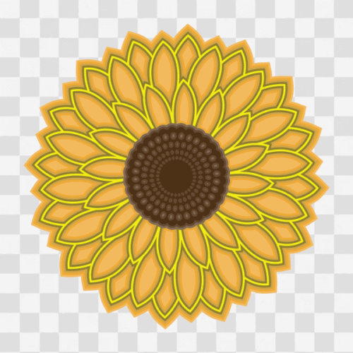 Free Multi Layered Sunflower Clipart