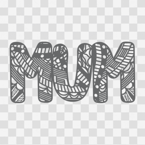 Free Mum Mandala Zentangle Design Clipart