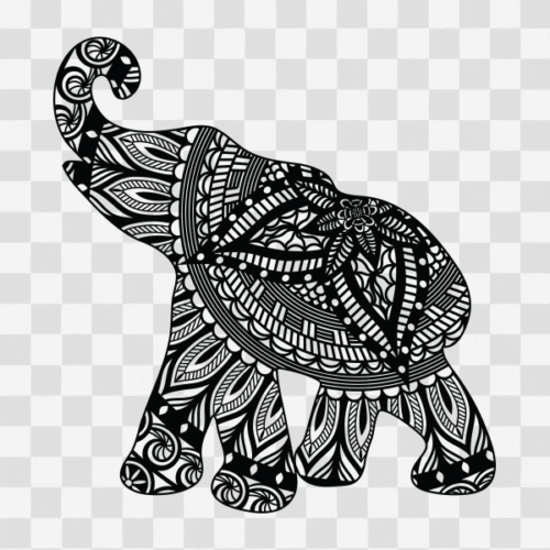 Free Elephant Mandala Clipart