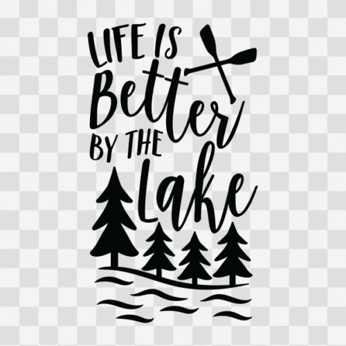 Free Life is better by the Lake Clipart