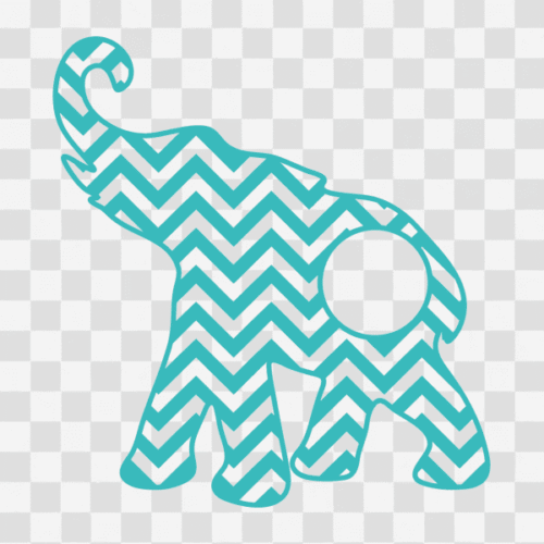 Free Elephant Monogram Design Chevron Pattern Clipart