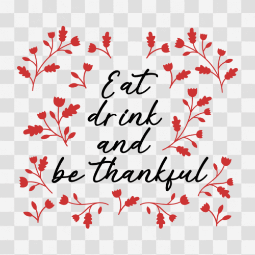 Free Thanksgiving - Eat, Drink and be Thankful Clipart