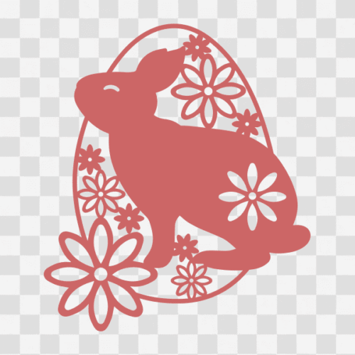Free Easter Egg Flower Bunny Clipart