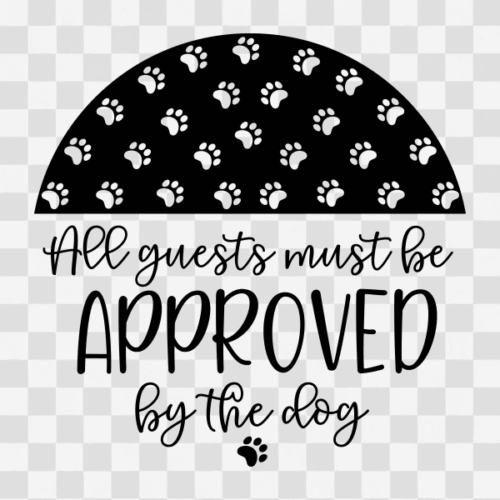 Free All Guests must be approved by the Dog Design 2 Clipart