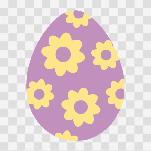 Free Easter Egg Flower Pattern Clipart