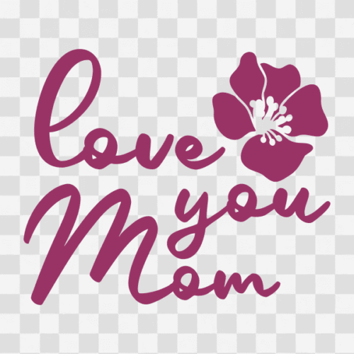 Free Love you Mom Design 2 Clipart
