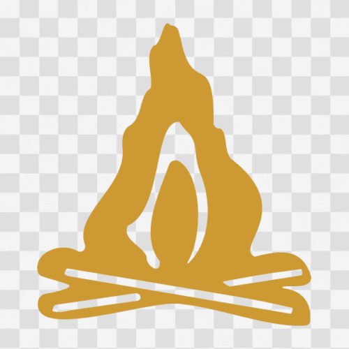 Free Campfire Silhouette Clipart