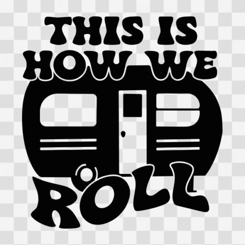 Free This is how we roll Camper Van Clipart