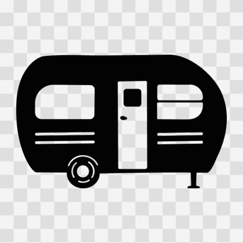 Free Camper Van Silhouette Clipart