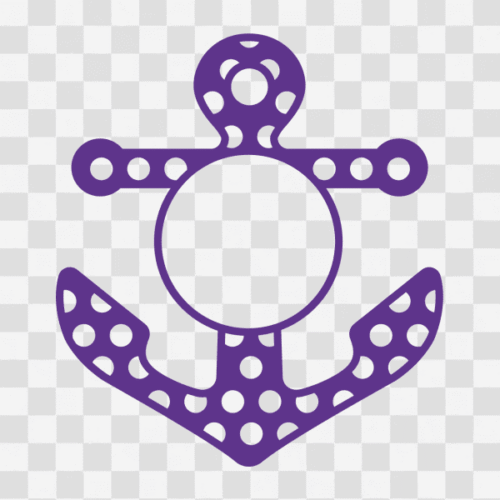 Free Anchor Monogram Design Polka Dot Pattern Clipart