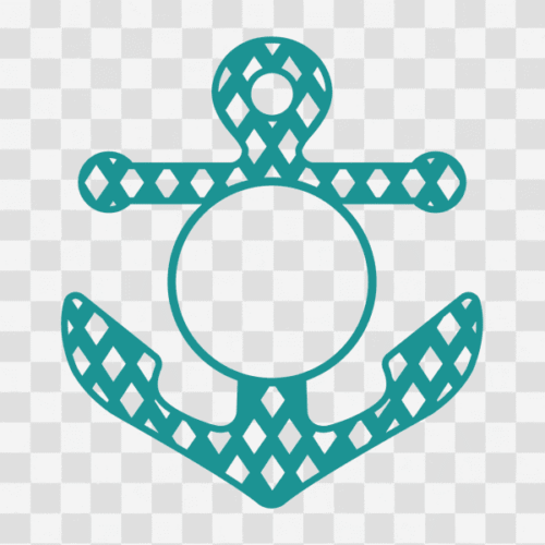 Free Anchor Monogram Design Diamond Pattern Clipart
